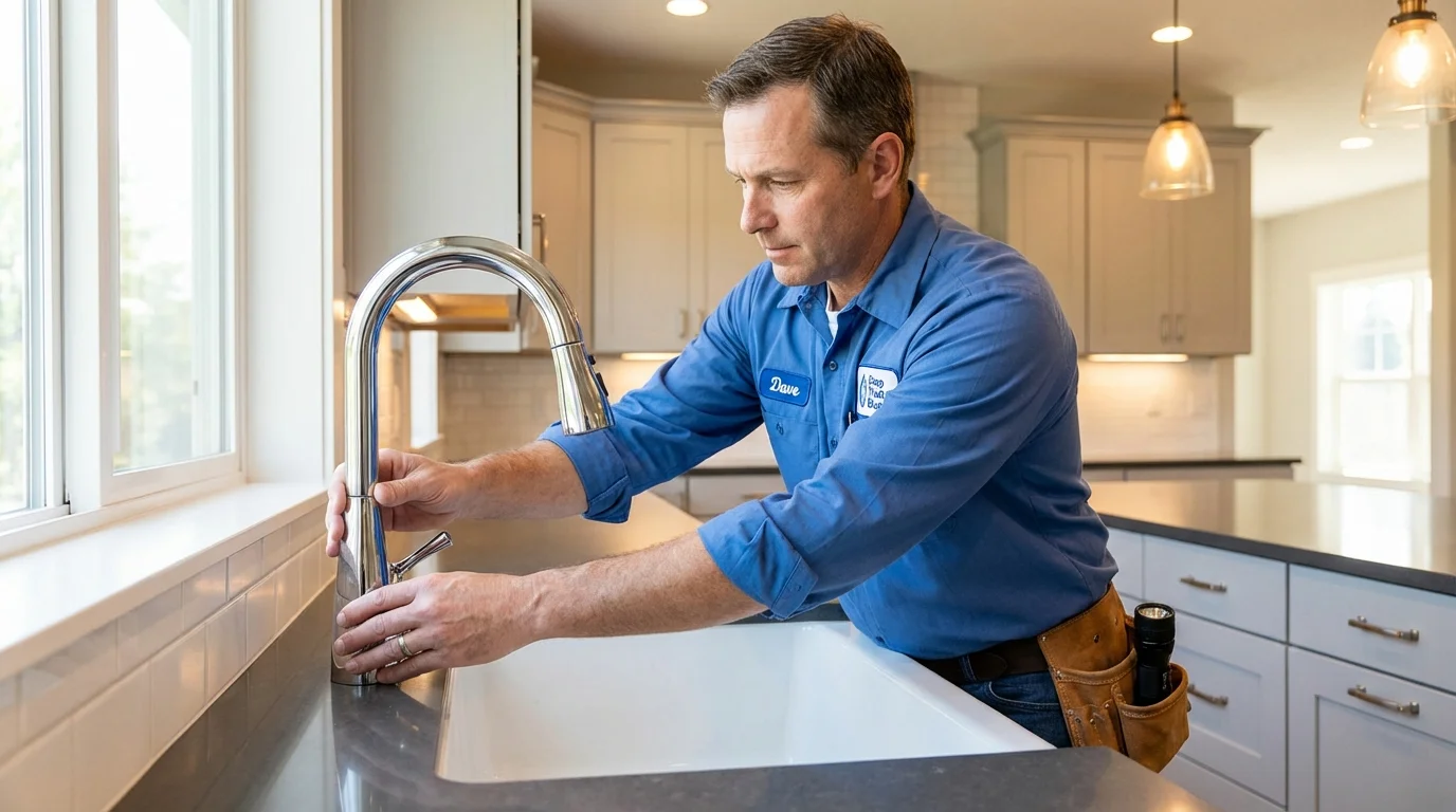 Kitchen faucet installation by Johns Plumbing LLC in Dillingham