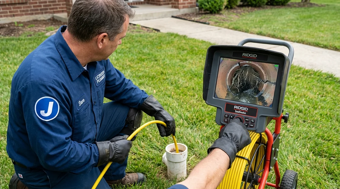Sewer camera inspection being performed by Johns Plumbing LLC in Dillingham