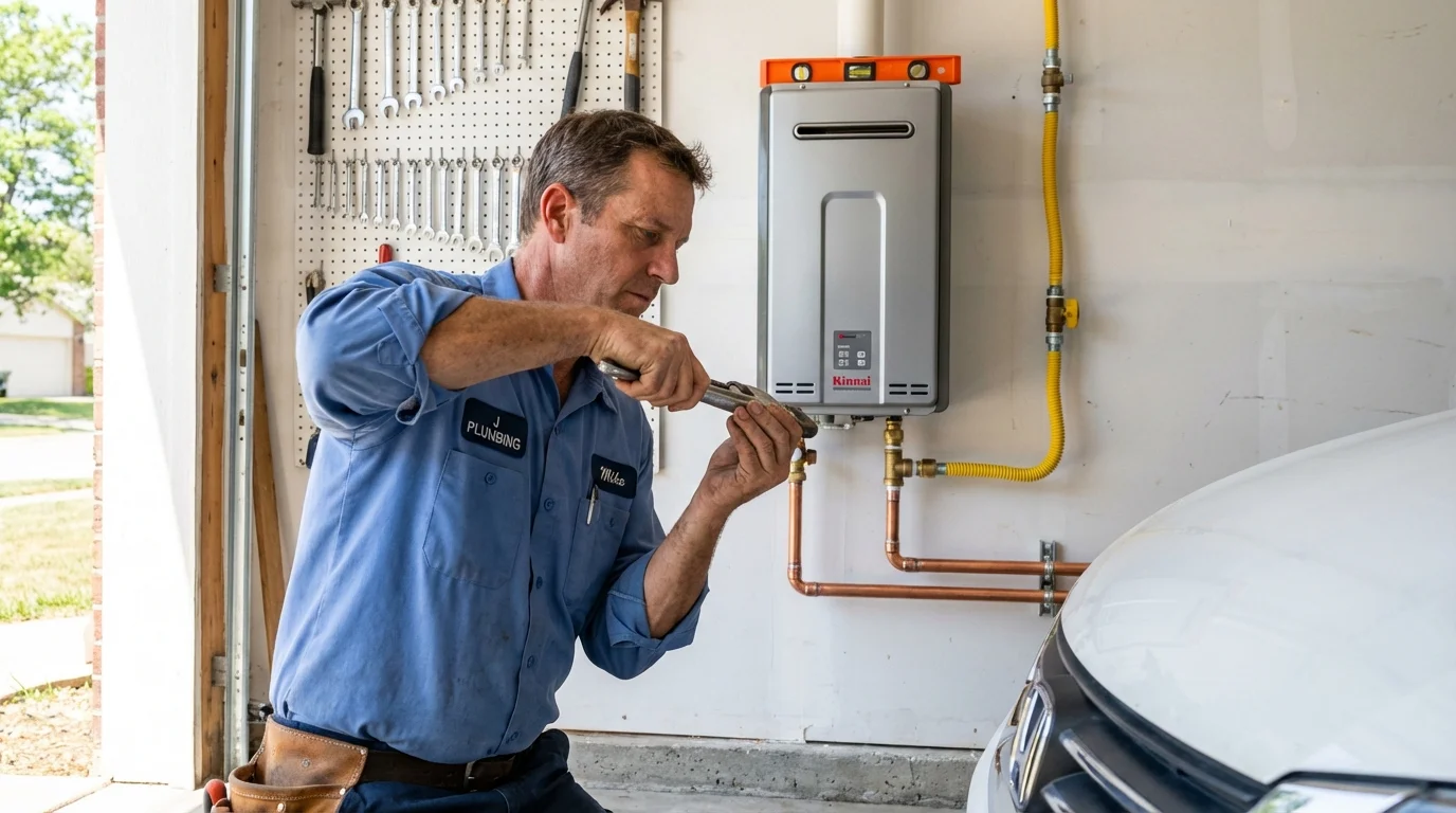 Tankless water heater installation by a Johns Plumbing LLC plumber in Dillingham